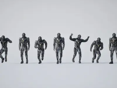 Sci-fi Mech Low-poly 3D model