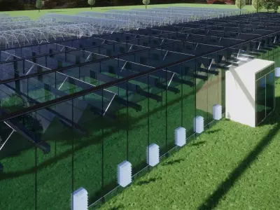 Agricultural Greenhouse Tent Frame -B4 3D model