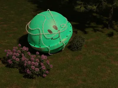 3D ball Free low-poly 3D model