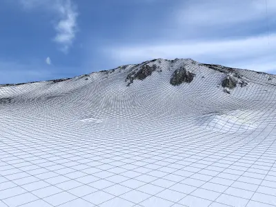 Snow Mountain 01 Low-poly 3D model