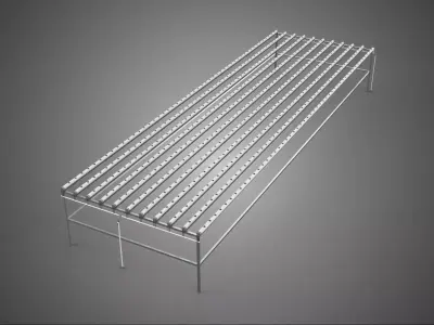 INDUSTRIAL SCALE HYDROPONIC RACK NFT SYSTEM ARRAY GARDEN FARMING 3D model