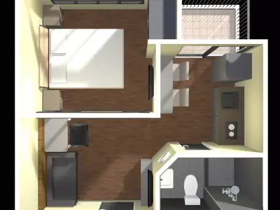 Apartment room 25-69 3D model