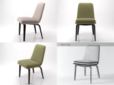 York four dining chairs 3D model