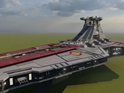 Venator class with interior 3D model