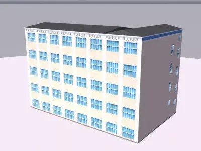 Flat house Low-poly 3D model purchase