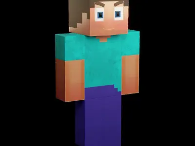 Minecraft Steve Low-poly 3D model