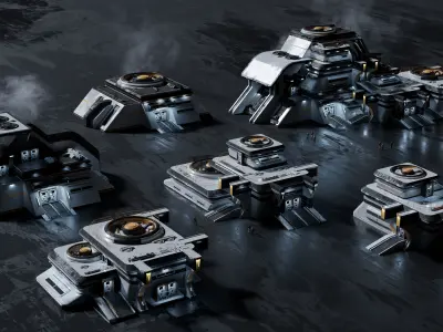 SCI-FI BUILDING - 3D Kitbash Asset Pack - VOL 01 3D model