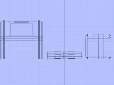 Sci-Fi Crate Pack 1 Low-poly 3D model