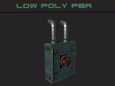 Sci-Fi Switch Box Low-poly 3D model