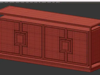Zanaboni EBONY SIDEBOARD Low-poly 3D model