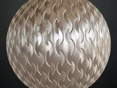 Silver Var Metal Grill Transparent PBR Seamless Texture