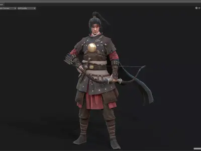 Ancient archers Low-poly 3D model