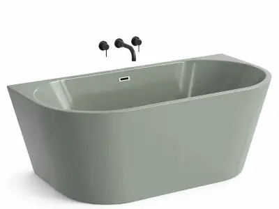 Apollo Modern Curved Bathtub Low-poly 3D model