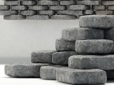 Stone collection decorative 3D model