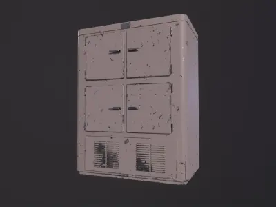 Mortuary Refrigerator 3D Model Low-poly 3D model