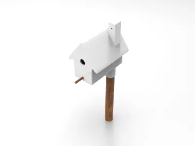 Picto Bird House Low-poly 3D model