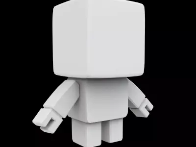 Boxy Robot Figurine 3D Print Model 3D print model