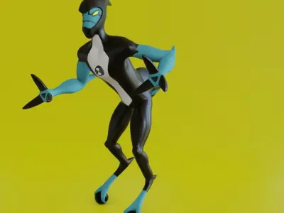 XLR8 from Ben10 Low-poly 3D model