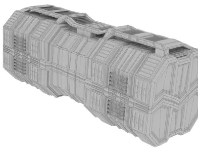 Sci-Fi Space Container  3D model