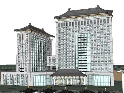 vacation spot-Resort-Fashion Leisure Hotel-0106 3D model