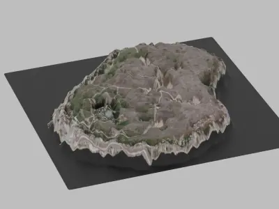 Nauru Map Country Low-poly 3D model