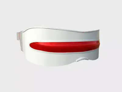 SciFi Glasses I02 White Red - Character Design Fashion Low-poly 3D model
