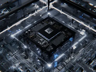 Circuit Board CPU Concept 3D model