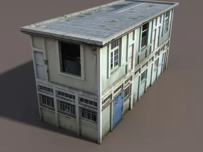 Derelict House Low poly 71 3D model