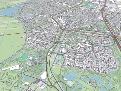 Cityscape Zoetermeer Netherlands  3D model