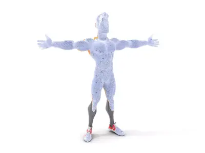 Heroic Superhero Character model pack Low-poly 3D model