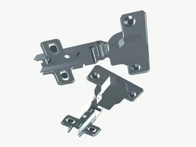Door Hinges Low-poly 3D model