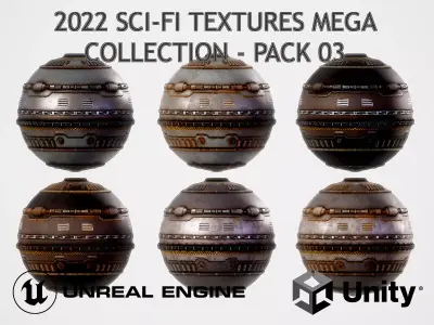 PBR Sci-Fi Texture Pack 03 Low-poly 3D model