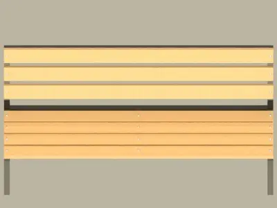 bench 3D model 3