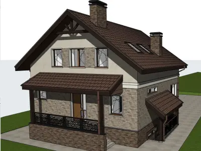 Private House complete project for assembly 3D model