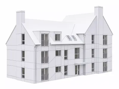 Neighborhood Houses P35 Low-poly 3D model