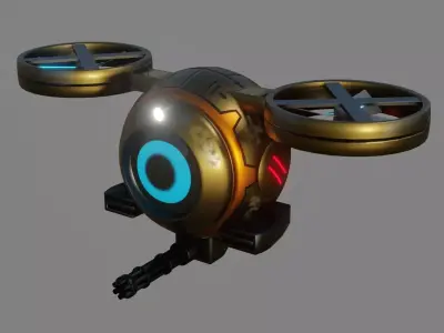 Sci-Fi Drone - Low Poly - Game Ready - PBR Low-poly 3D model from CGTrader