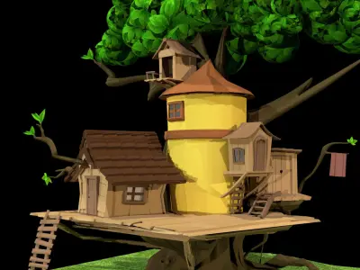 Treehouse tree house 3D model
