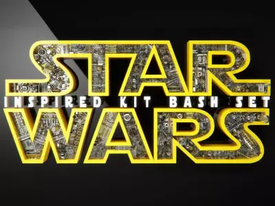 Star Wars Inspired Kitbash Set 3D model