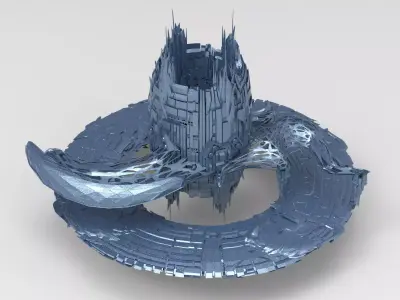 Genma realm sci fi platform 1 3D model