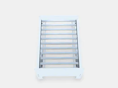 SLAKT Ext bed frame with slatted bed base 1 3D model