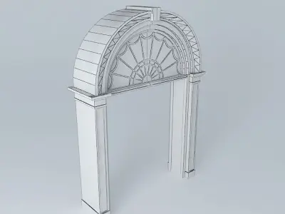 Archway with Glass Window 3D model