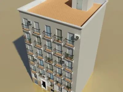Photorealistic Low Poly Building 3D model