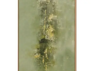 Set of 3 Abstract Paintings in Frames 3D model 123