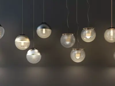 droplight lamp Low-poly 3D model