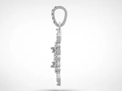 PE10 Classic Solitaire Pendant half ct CAD STL 18K  3g 3D print model