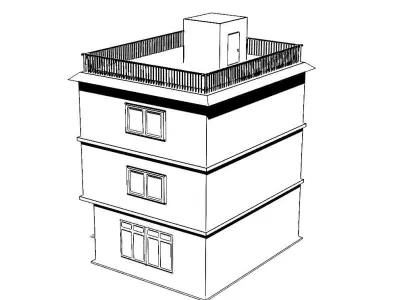 House 01 Low-poly 3D model