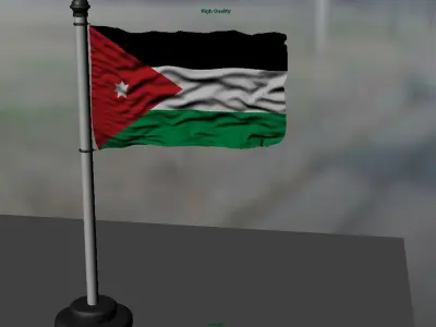 Jordan flag 3D model