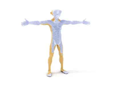 Alien Figure Character model pack Low-poly 3D model