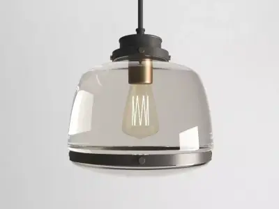 Lupe 1 - Light Single Schoolhouse Pendant 3D model