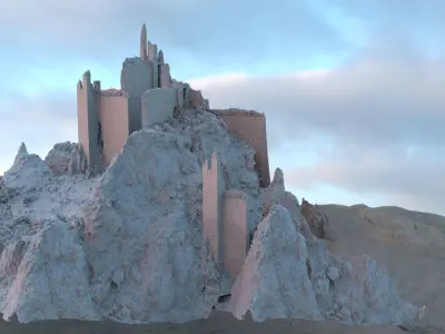 Spanish Fortification in the desert 3D model